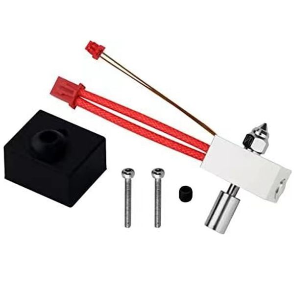 Ender3 S1 3D Printer Heat Block Kit for Heating Block Kit Max Temperature 300°C Bimetallic Throat Tube Heater Block Nozzle Thermistor Wire with Silicone Sleeve DIY Modification Parts 3D Printer