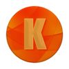 Monogram Initial Letter K Pop Socket Orange Letter K PopSockets Swappable PopGrip
