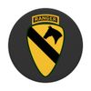 1st CAV Patch - US Army Cavalry with Ranger Tab - Gray PopSockets Swappable PopGrip