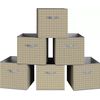Collapsible Foldable Fabric Cubby Cube Storage Bins Baskets for Shelves 6 pack
