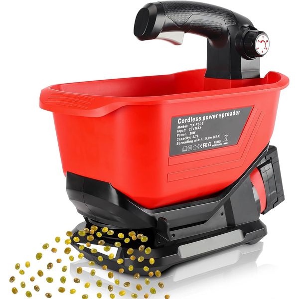 Grass Seed Spreader for Milwaukee M18 18V Battery Handheld Fertilizer Spreader