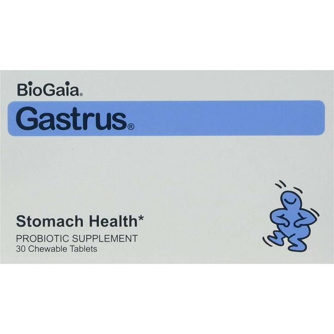 BioGaia Gastrus Probiotic Supplement Chewable Tablets Mandarin Flavored 30 Count