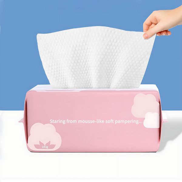 Disposable Face Towel Face Cloths for Washing,100 Count Cotton Face Clean Towels Extra Soft & Thick, Dry Wipes Facial Cloths Towelettes for Face Cleansing, Makeup Remover, Skincare,Dry Wipes