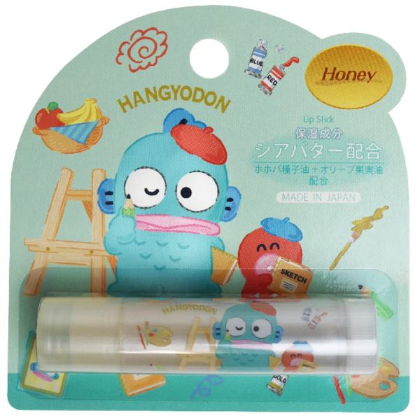 Sanrio Hangyodon Lip Balm, Honey Scent, 0.07 oz (2 g), Moisturizing, Popular, Shea Butter, Character, Lip Cream, Cute, Gift for Children