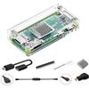 GeeekPi Raspberry Pi Zero 2 W Case/Zero W Case, Raspberry Pi Zero Heatsink, 20Pin GPIO Header, OTG Cable, Switch Cable, HDMI Adapter, 7 in 1 Basic Starter Kit with Driver