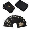 54 Playing Cards with Dedicated Case Plastic Waterproof Design Magic Poker Party (Black)