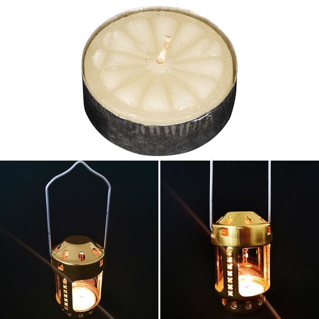 Angling Candle Lantern Brass Tent Hanging Candlestick Tea Light