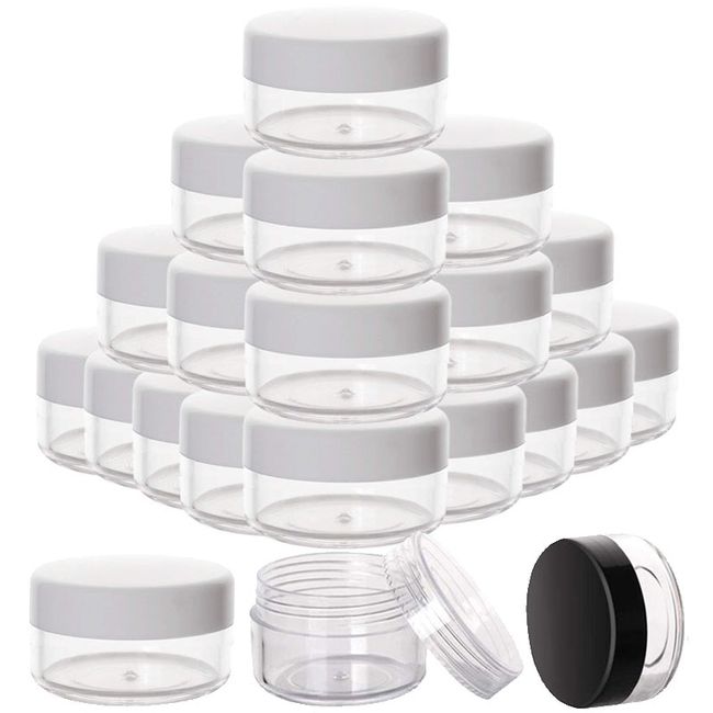 Empty Plastic Cosmetic Makeup Jars Transparent Sample Bottles Eyeshadow Cream Lip Balm Containers 2g 3g 5g 10g 15g 20g 10pcs