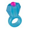 Bling Pop Vibrating Diamond Pennis Ring,  Reusable Diamond Blue Jewel C-Ring