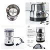 Electric Coffee Bean Grinder Nut Seed Grind Spice Crusher Mill Blender /Silver