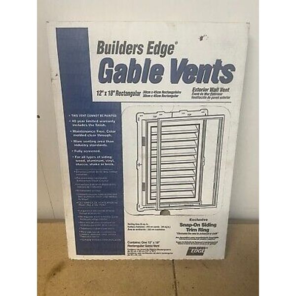 Builders Edge Clay Gable Vent 12”x18” Rectangle Vinyl Siding Accessories #095