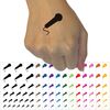 Microphone Solid Temporary Tattoo Water Resistant Fake Body Art Set Collection - Light Green (One Sheet)