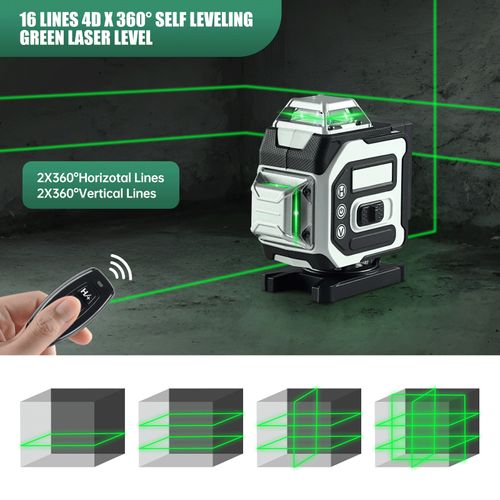 16 Lines Laser Level Self-Leveling 2 Rechargeable Battery for Home Improvement