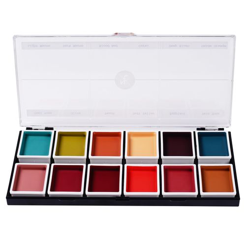 Narrative Cosmetics 12-Color Complexion Alcohol-Activated Palette, Professional Quick Drying Waterproof SFX Makeup, Tattoo Cover