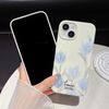Emylisa Artistic Blue Tulip Flower Soft Designed for iPhone Case (Beige,for iPhone 14 Pro Max)