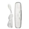 RADIUS Toothbrush Big Brush with Replaceable Brush Head BPA Free ADA Accepted - Left Hand - Marble Brush with Clear Case