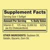 Spring Valley Vitamin D3 Softgels, 5000 IU, 100 Count FRESH