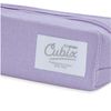 M Plan 010083-07 CUBIX Canvas Pencil Case, Purple