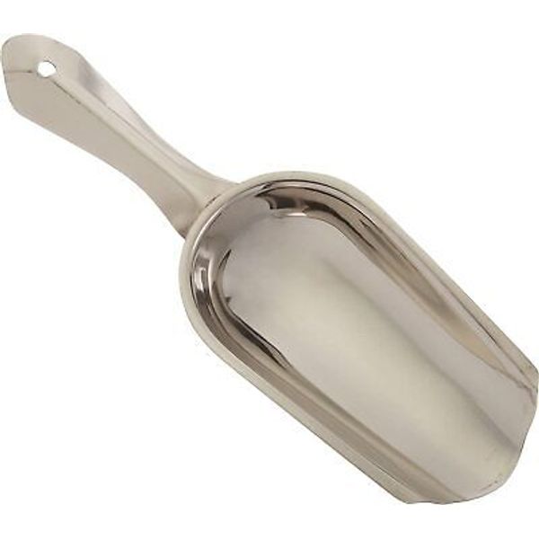 NEW Winco 4 Ounce Oz Stainless Steel Ice Scoop & Pet Dog Food Scoop 10"