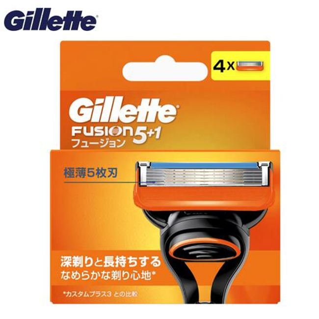 Gillette Fusion5+1<BR> Gillette Fusion [4 replacement blades]<BR> Shaving Razor Beard Beard Replacement Blade Replacement Blade (F)