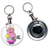 White Girl Robot - 55mm Button Badge Bottle Opener Key Ring