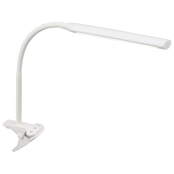 Ohm (OHM) LTC-LC24C-WN 06-0987 Electric LED Clip Light, White, Daylight White, Stylish, Slim, Stylish, Desk Light, Desk, Reading Light, Learning Stand, Desk Lamp, White