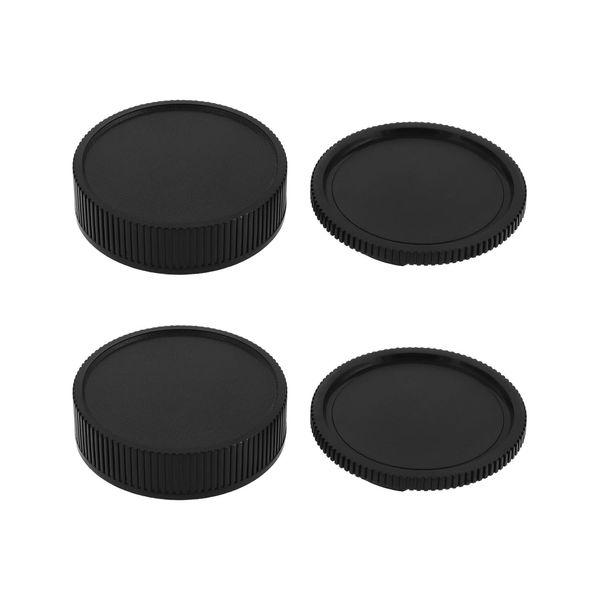 eMagTech 2 Sets Camera Lens & Body Cap Compatible with Leica R Mount Camera Black