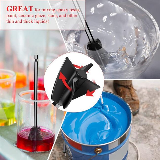 Rechargeable Battery Electric Handheld Mixer Epoxy Stirrer For Resin  Accessories