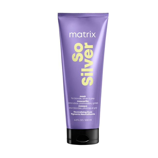 Matrix So Silver Toning Purple Hair Mask | Deep Conditioning | Repairs Damaged Blonde & Silver Hair |Neutralizes Yellow Tones | For Color Treated Hair | 6.8 Fl. Oz.| Packaging May Vary | Vegan