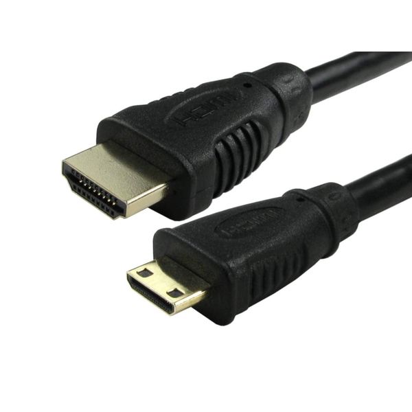 Refresh Cartridges Mini HDMI to Standard HDMI Black Cable - 1 Metre