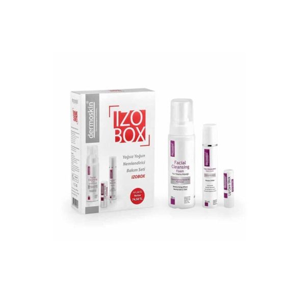 Izobox Yağsız & Yoğun Bakım Seti(nemlendirici Krem 50 Ml+Yüz Yıkama Köpüğü 200 Ml + Lip Care Stick)