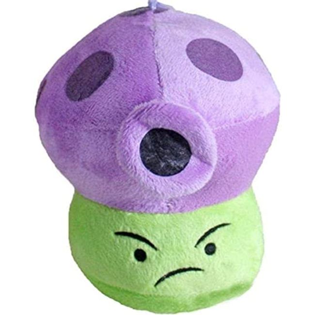 CNRPLAT PVZ Game Purple Spray Mushroom Toy for Birthday, Hallowen Zombies Valentinas, Christmas (Mushroom Plush 7'')