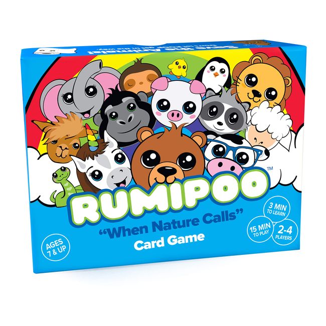Rumipoo - Family Card Game with Unicorns, Kawaii Animals & Poop - Rummy Card Games for Kids & Families