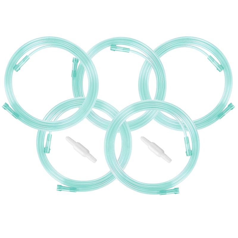 5 Pack Oxygen Tubing with 2pcs Oxygen Tubing Connector - 7Ft Premium ...