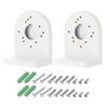 PATIKIL Dome Security Camera Mounting 4.9 Inch, 2 Pack Universal L-Shape Dome Right Angle Wall Mounting Bracket Plastic, White