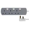 pro elec pl13081 3 Socket 5 M Switched Extension Lead, Grey,White