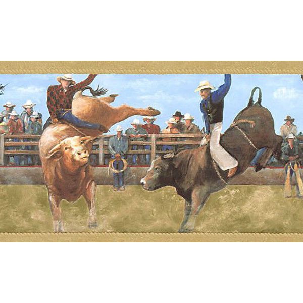 Bull Riding-WALLPAPER BORDER
