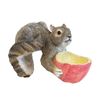 Fence Panel / Railing Post Hanging Squirrel Feeder Ornament Garden Statue Outdoor Bird Seed