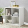 Better Homes & Gardens 4 Cube Storage Organizer, White Texture