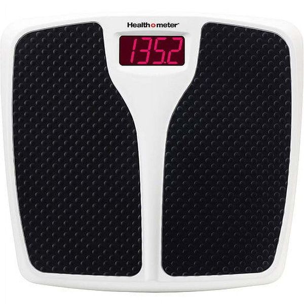 Digital Body Weight Scale, 350lb Capacity, Black and White