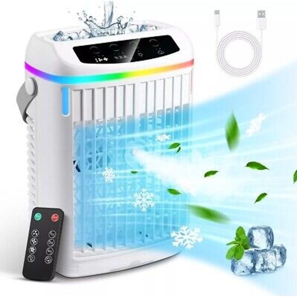 Evaporative Air Cooler Air Conditioner Quiet 3 Wind Speeds 2 Cool Mist Remote