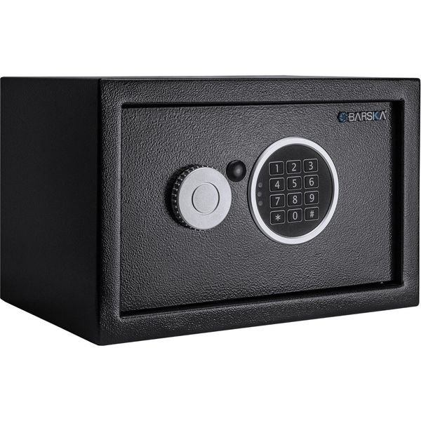 Barska Compact Security Safe Digital Keypad Lock Box w/ Deadbolts 0.41 Cu. Ft.