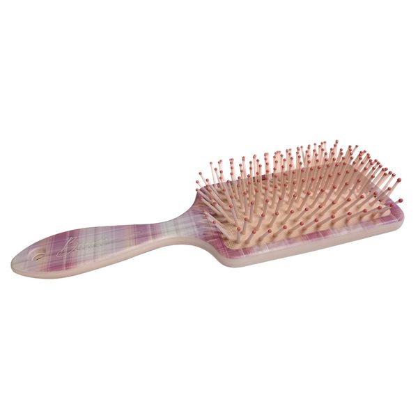 Retro Design Paddle Hair Brush with Soft Ball Tips by BeaverStrong, Wet and Dry Brush, Great for Detangling, Blowdrying and Straightening All Hair Types (Pink)