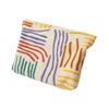 Clapoyis Women's Makeup Pouch, Large Capacity, Square, Cute Pouch, Stylish, Striped pattern