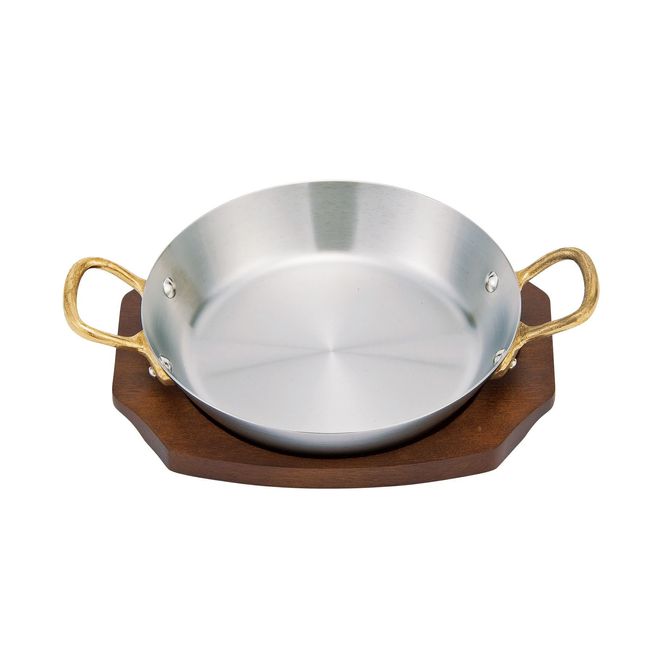 中尾 Aluminum Edison IH Pyrex, Pave Set Area Pan Suitable for all Heat Wood Base with 18 cm D – 23