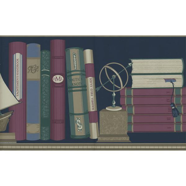Mens Study Books  WALLPAPER BORDER