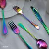 20 Piece Iridescence Rainbow Flatware Cutlery Stainless Steel Silverware Set