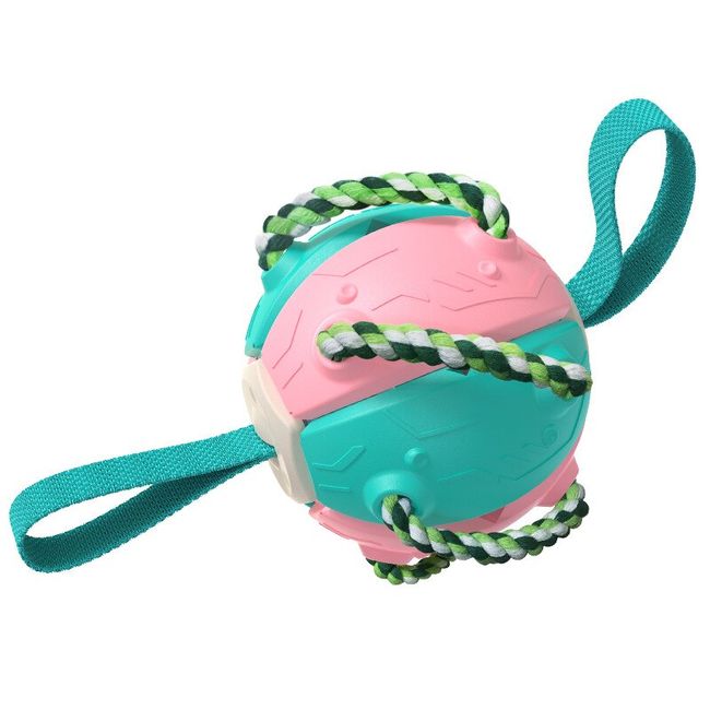 UFO Magic Ball 2in1 Multifunctional Tranining Outdoor Interactive Dog Toys  Agility Ball with Chew Ropes Play in Swimming Pool