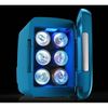 Frigidaire, 6 Can/4 Liter LED Light Up Mini Personal Fridge Cooler, Blue