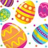 Creative converting Easter Egg Fun 16 Ct Beverage Napkins Colorful Spring Party